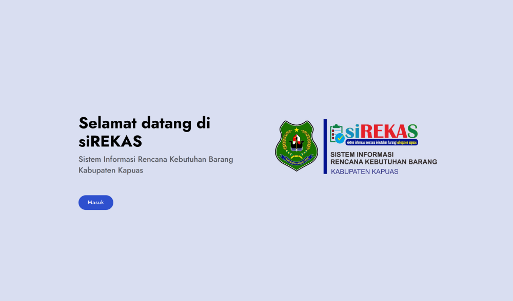 siREKAS Kabupaten Kapuas